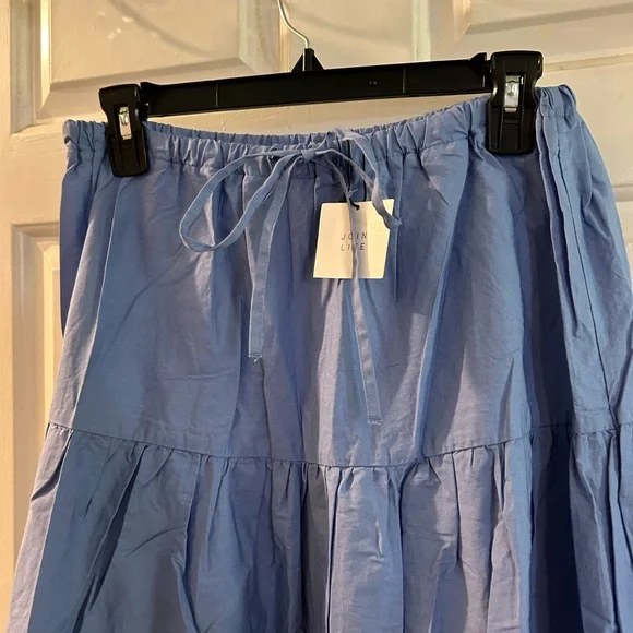 Zara Light Blue Tiered Maxi Skirt - Picture 2 of 3